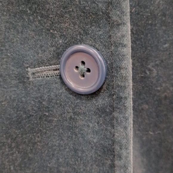 Gap Peacock Blue Velvet Preppy Blazer- Sz. 4 - Picture 5 of 13